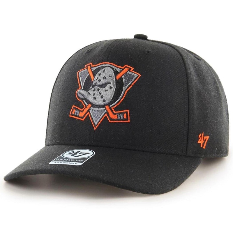 Anaheim Mighty Ducks 47 NHL Highlight MVP DP Pre-Curved Snapback Hat – Black