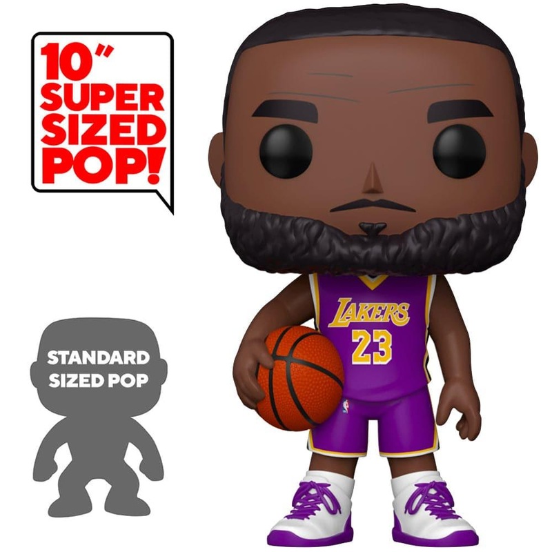 LeBron James Los Angeles Lakers Funko NBA Jumbo 10″ 98 Pop Figure – Purple
