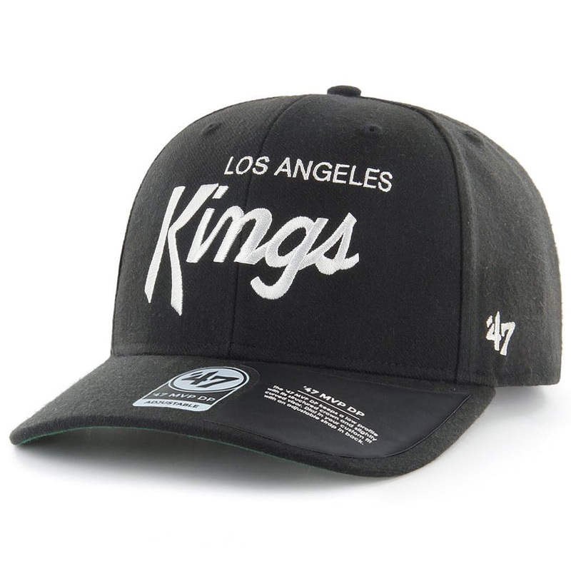 Los Angeles Kings 47 NHL Replica Script MVP DP Pre-Curved Snapback Hat – Black