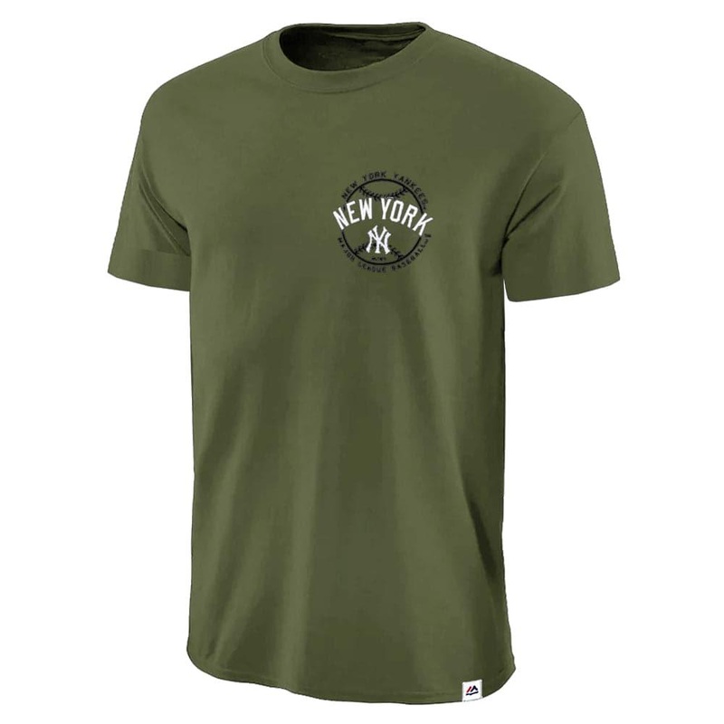 New York Yankees Majestic MLB Kardy T-Shirt – Olive