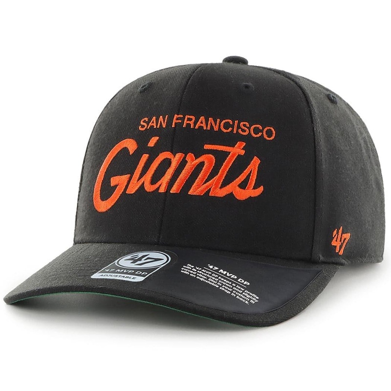 San Francisco Giants 47 MLB Replica Script MVP DP Pre-Curved Snapback Hat – Black