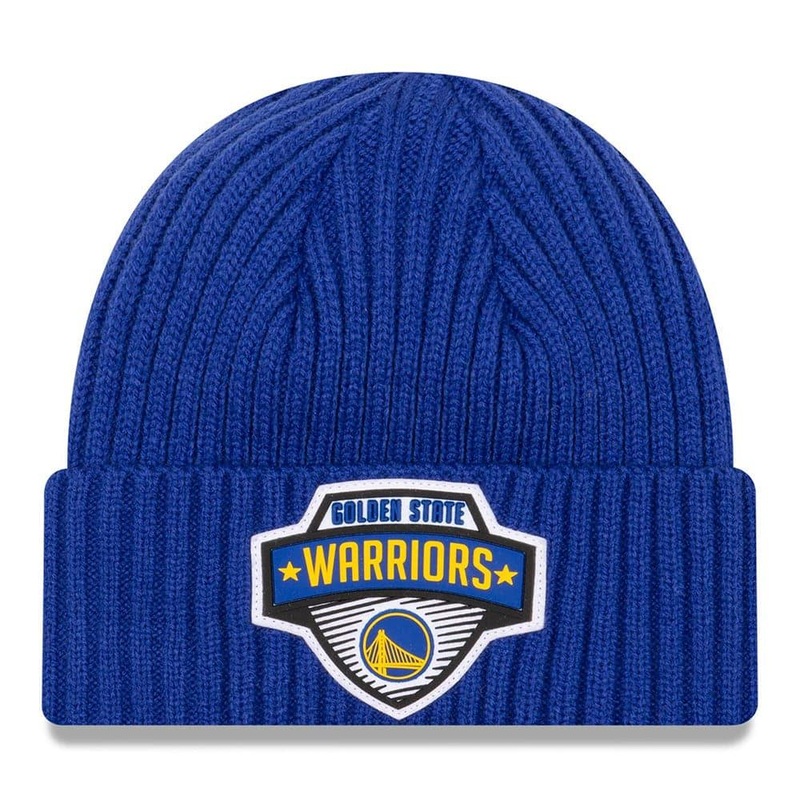 Golden State Warriors New Era NBA 2020 Tip-Off Cuffed Knit Beanie – Blue