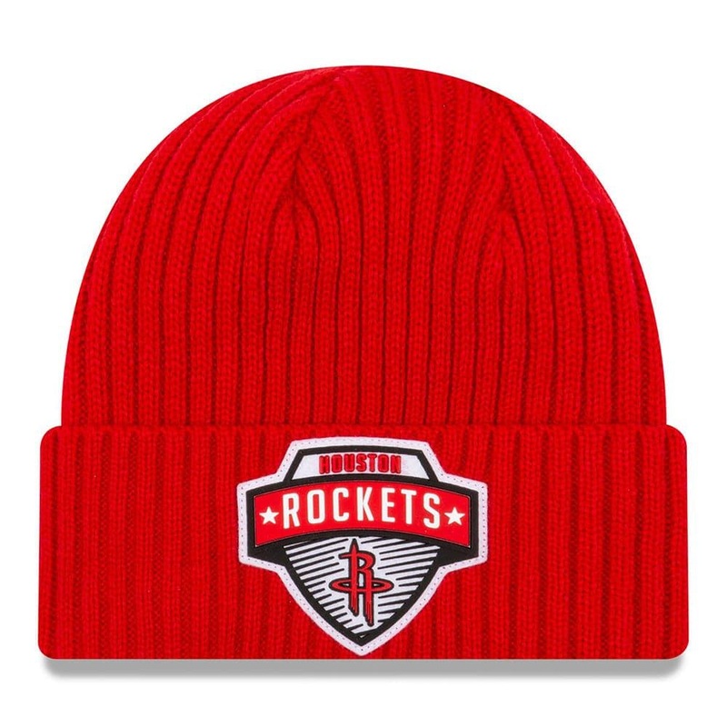 Houston Rockets New Era NBA 2020 Tip-Off Cuffed Knit Beanie – Red