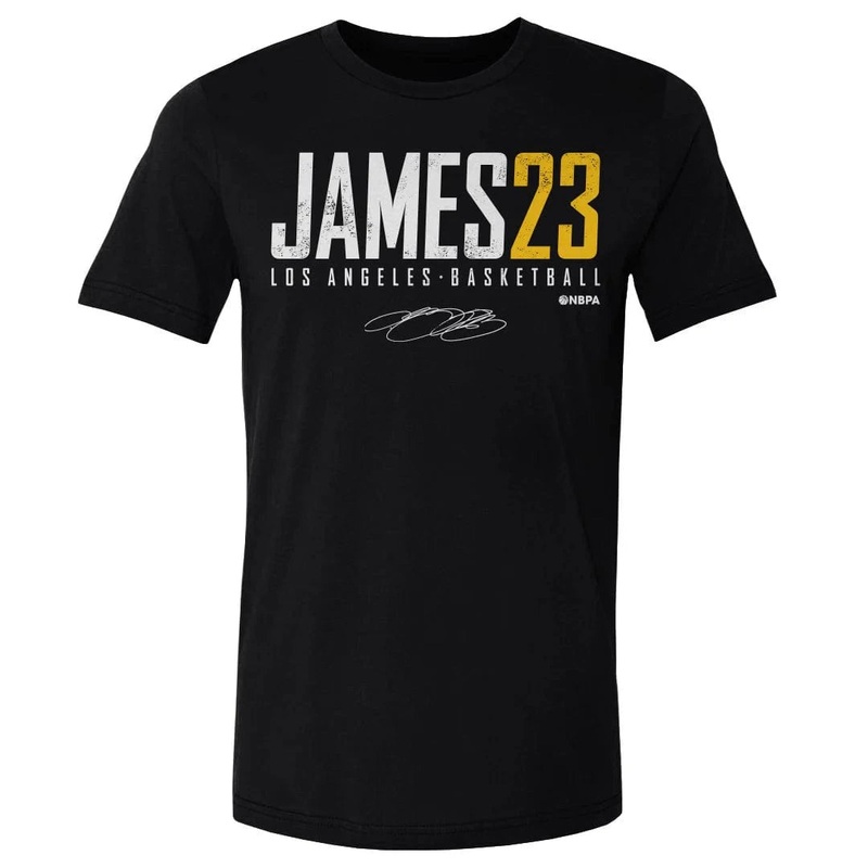 LeBron James Los Angeles Lakers 500 Level NBA Elite T-Shirt – Black