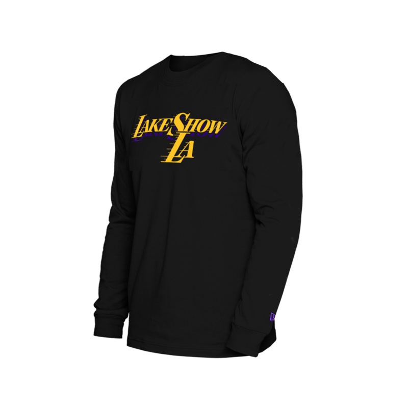 Los Angeles Lakers New Era NBA 24-25 City Edition Long Sleeve T-Shirt – Black