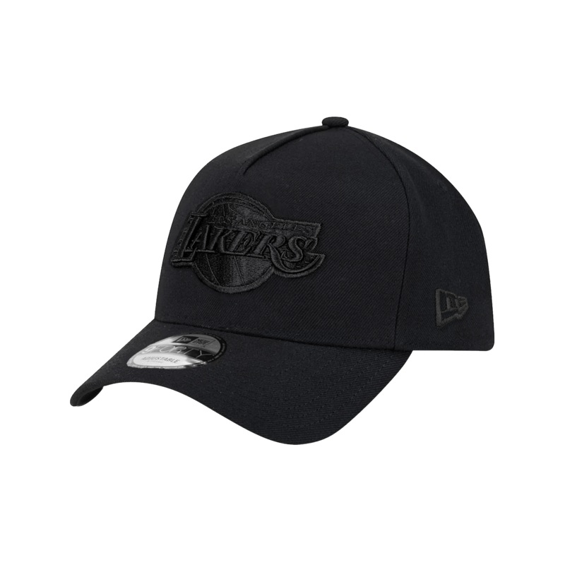 Los Angeles Lakers New Era NBA Black On Black 9FORTY A-Frame Snapback Hat