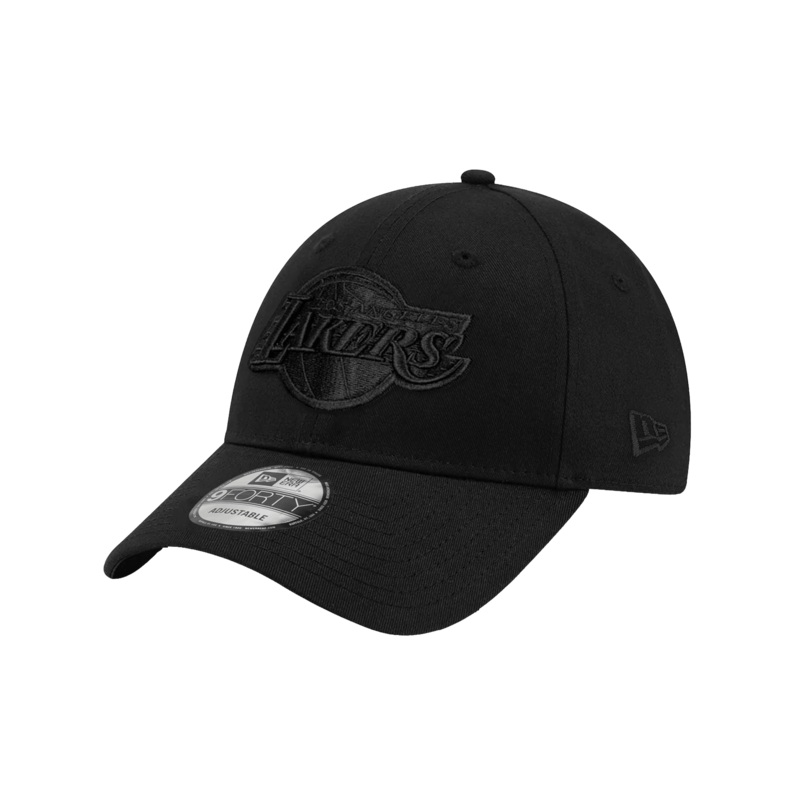 Los Angeles Lakers New Era NBA Black On Black 9FORTY Strapback Hat