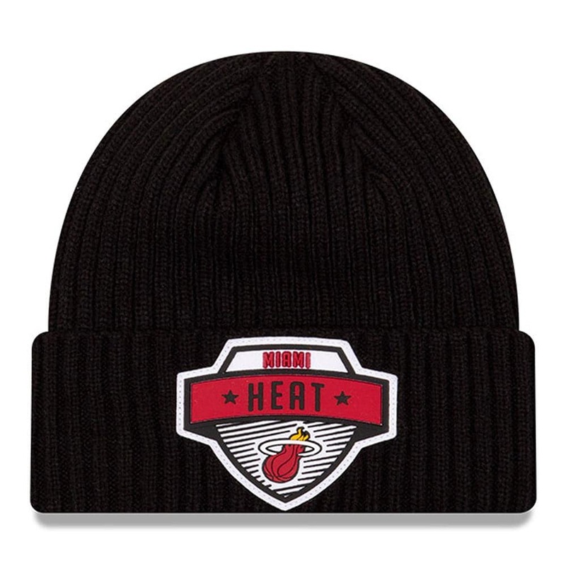 Miami Heat New Era NBA 2020 Tip-Off Cuffed Knit Beanie – Black