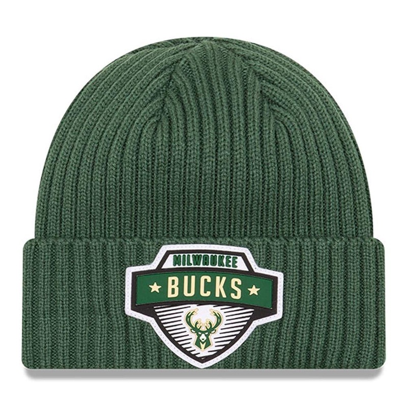 Milwaukee Bucks New Era NBA 2020 Tip-Off Cuffed Knit Beanie – Green