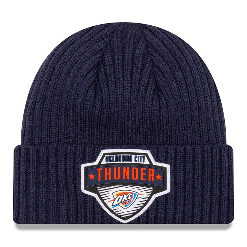Oklahoma City Thunder New Era NBA 2020 Tip-Off Cuffed Knit Beanie – Blue