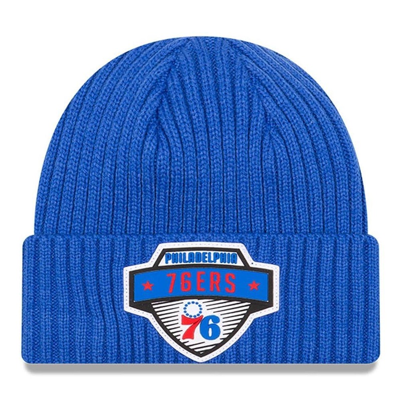 Philadelphia 76ers New Era NBA 2020 Tip-Off Cuffed Knit Beanie – Blue