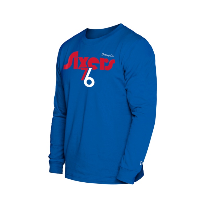 Philadelphia 76ers New Era NBA 24-25 City Edition Long Sleeve T-Shirt – Blue