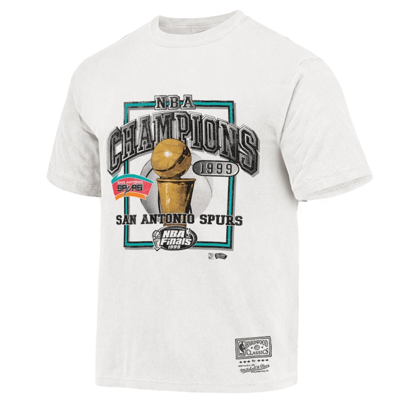 San Antonio Spurs Mitchell & Ness NBA 99 Champs Vintage T-Shirt – Vintage White