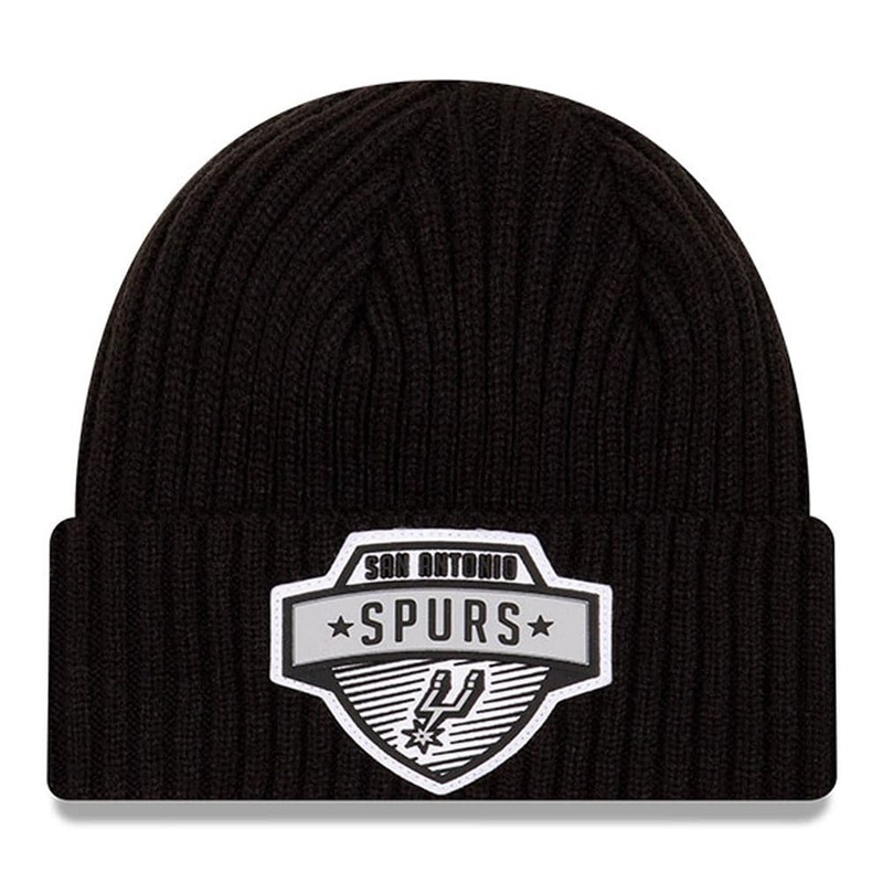 San Antonio Spurs New Era NBA 2020 Tip-Off Cuffed Knit Beanie – Black