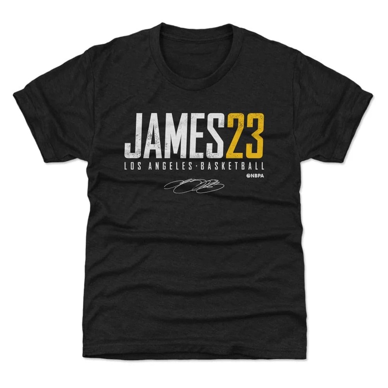 Youths LeBron James Los Angeles Lakers 500 Level NBA Elite T-Shirt – Black