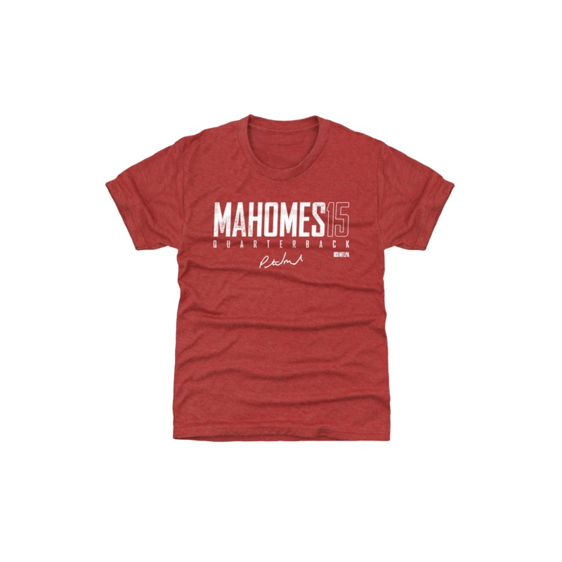 Youths Patrick Mahomes Kansas City Chiefs 500 Level NFL Elite T-Shirt – Red