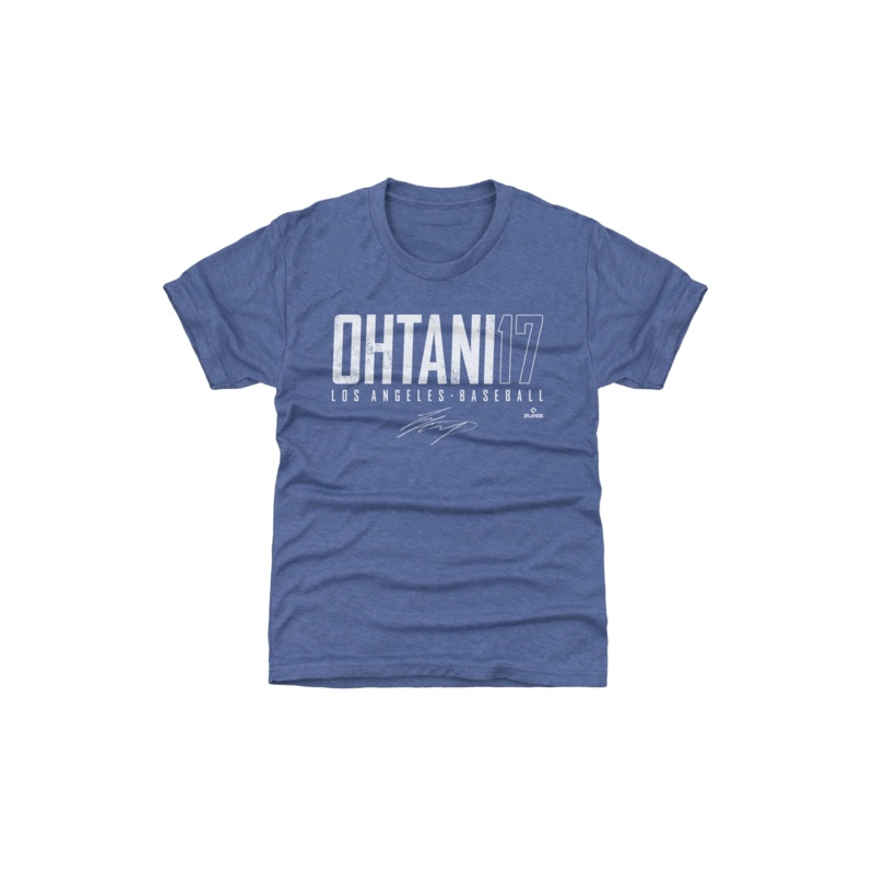 Youths Shohei Ohtani Los Angeles Dodgers 500 Level MLB Elite T-Shirt – Blue