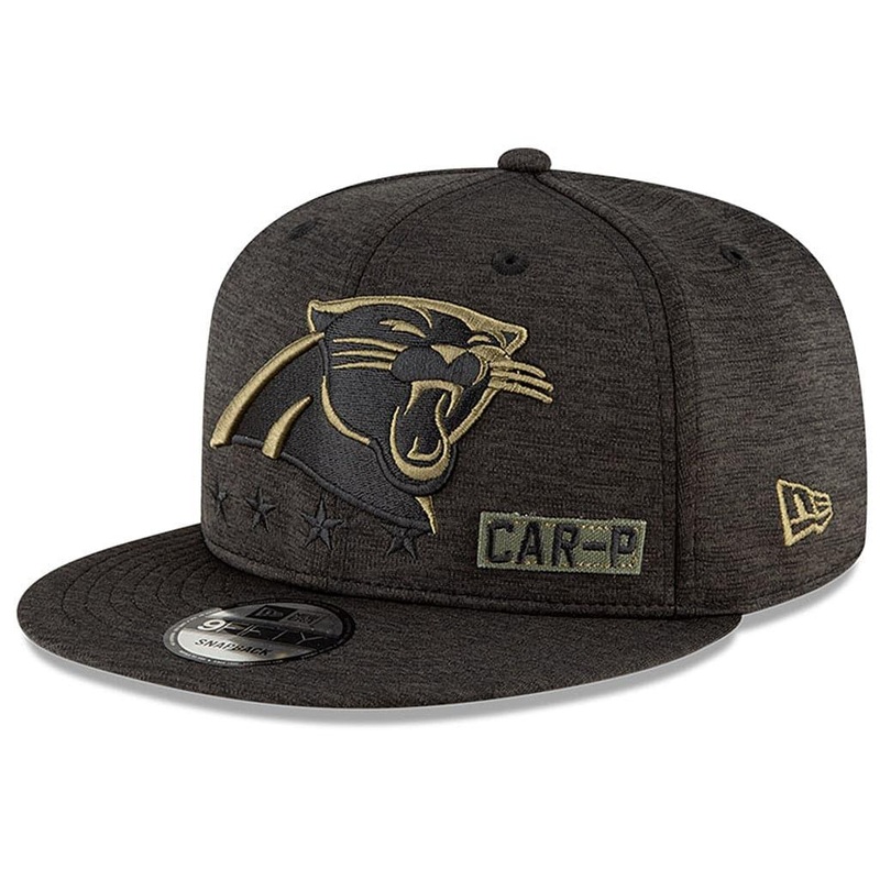 Carolina Panthers New Era NFL 2020 Salute To Service 9FIFTY Snapback Hat – Black