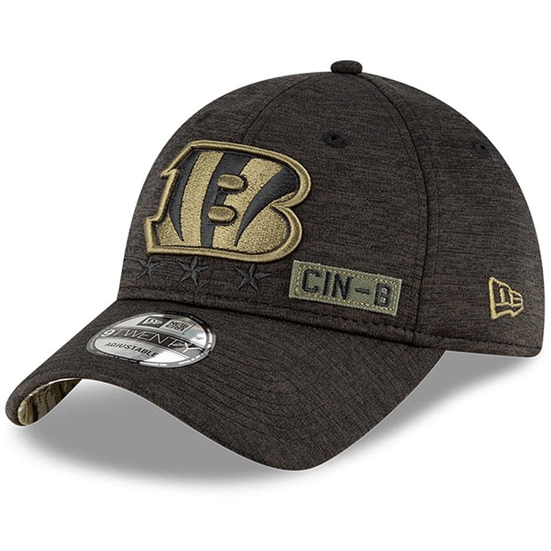 Cincinnati Bengals New Era NFL 2020 Salute To Service 9TWENTY Curve Hat – Black