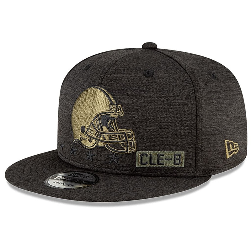 Cleveland Browns New Era NFL 2020 Salute To Service 9FIFTY Snapback Hat – Black