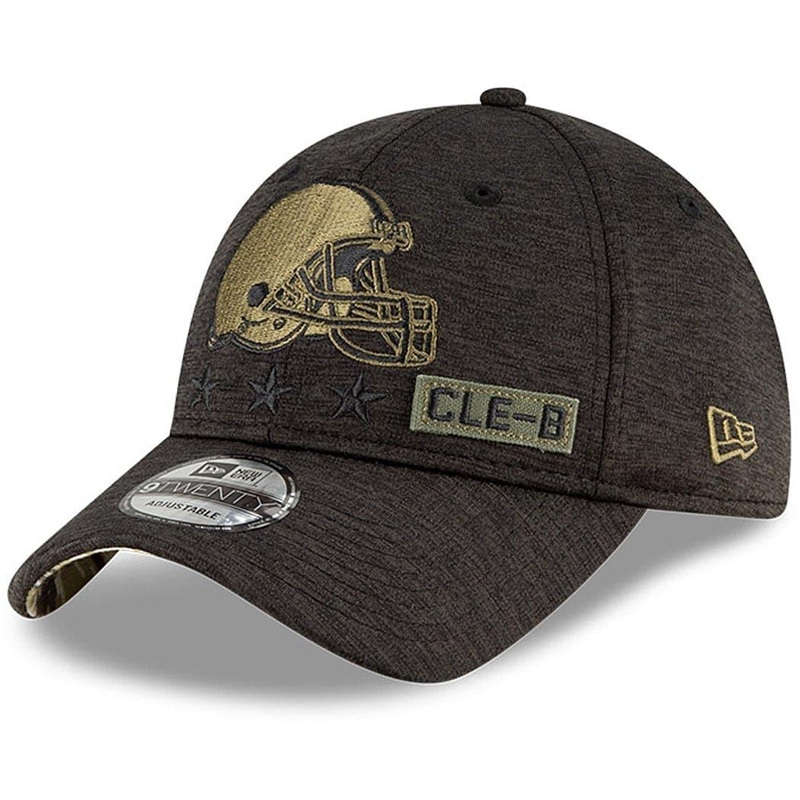 Cleveland Browns New Era NFL 2020 Salute To Service 9TWENTY Curve Hat – Black