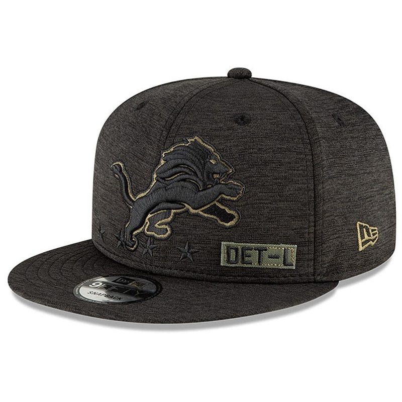 Detroit Lions New Era NFL 2020 Salute To Service 9FIFTY Snapback Hat – Black