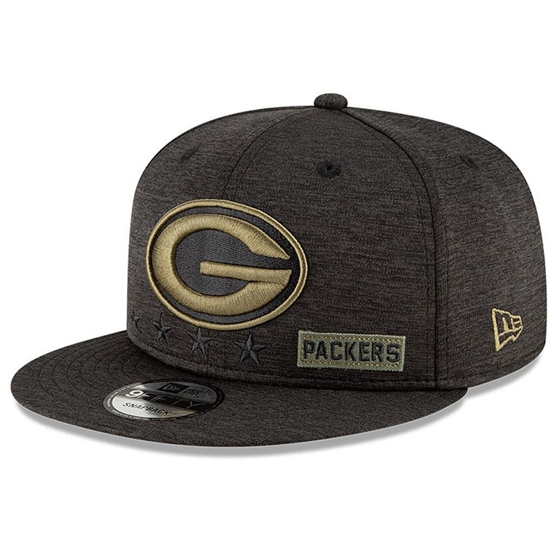 Green Bay Packers New Era NFL 2020 Salute To Service 9FIFTY Snapback Hat – Black