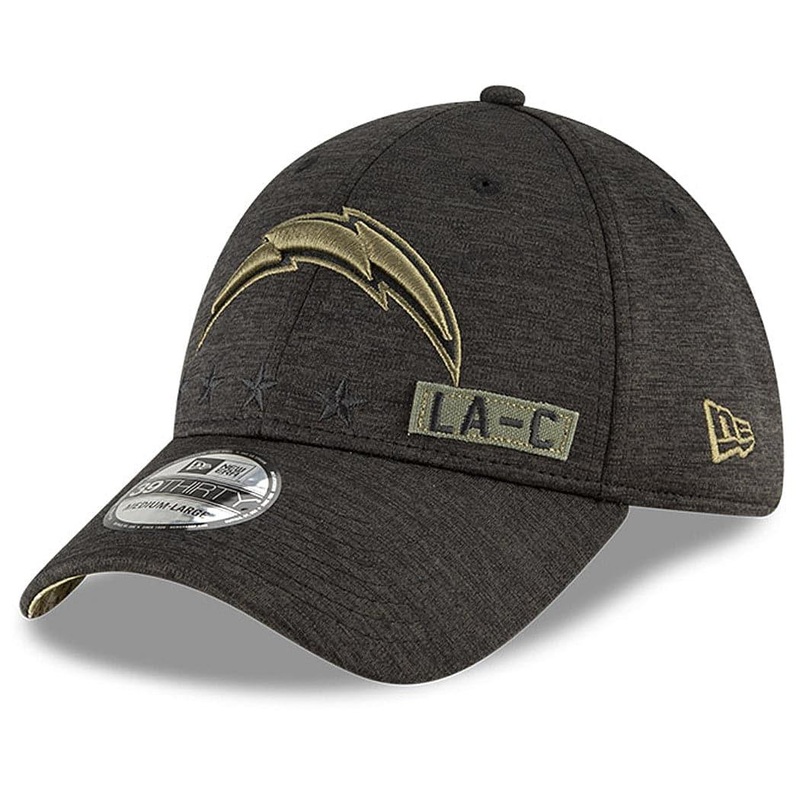 Los Angeles Chargers New Era NFL 2020 Sideline 39THIRTY Flex Fit Curve Hat – Black