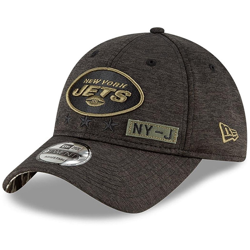 New York Jets New Era NFL 2020 Salute To Service 9TWENTY Curve Hat – Black