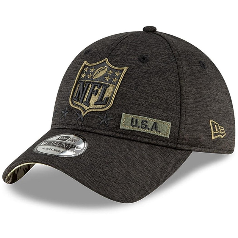 NFL Shield New Era NFL 2020 Salute To Service 9TWENTY Curve Hat – Black