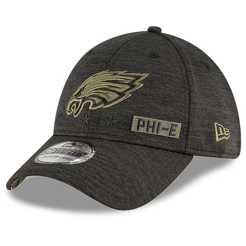 Philadelphia Eagles New Era NFL 2020 Sideline 39THIRTY Flex Fit Curve Hat – Black