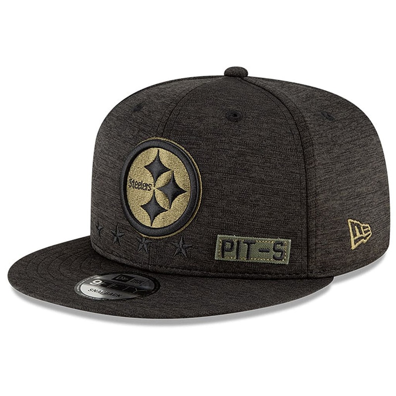 Pittsburgh Steelers New Era NFL 2020 Salute To Service 9FIFTY Snapback Hat – Black