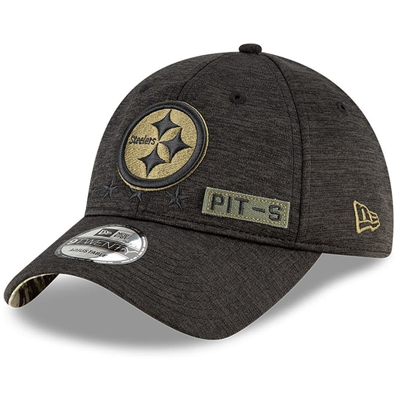 Pittsburgh Steelers New Era NFL 2020 Salute To Service 9TWENTY Curve Hat – Black