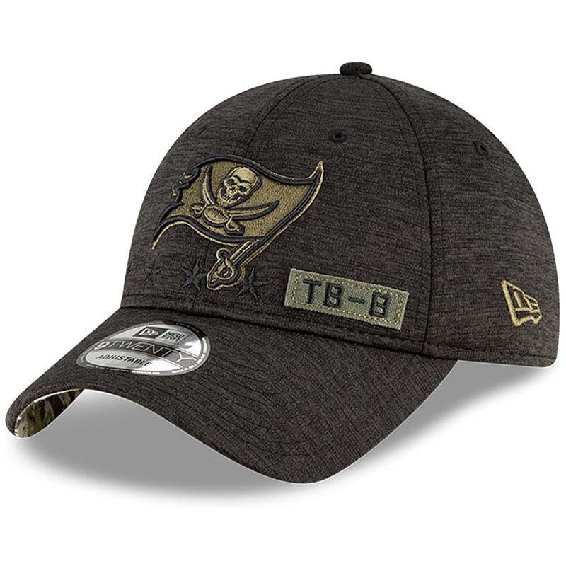Tampa Bay Buccaneers New Era NFL 2020 Salute To Service 9TWENTY Curve Hat – Black