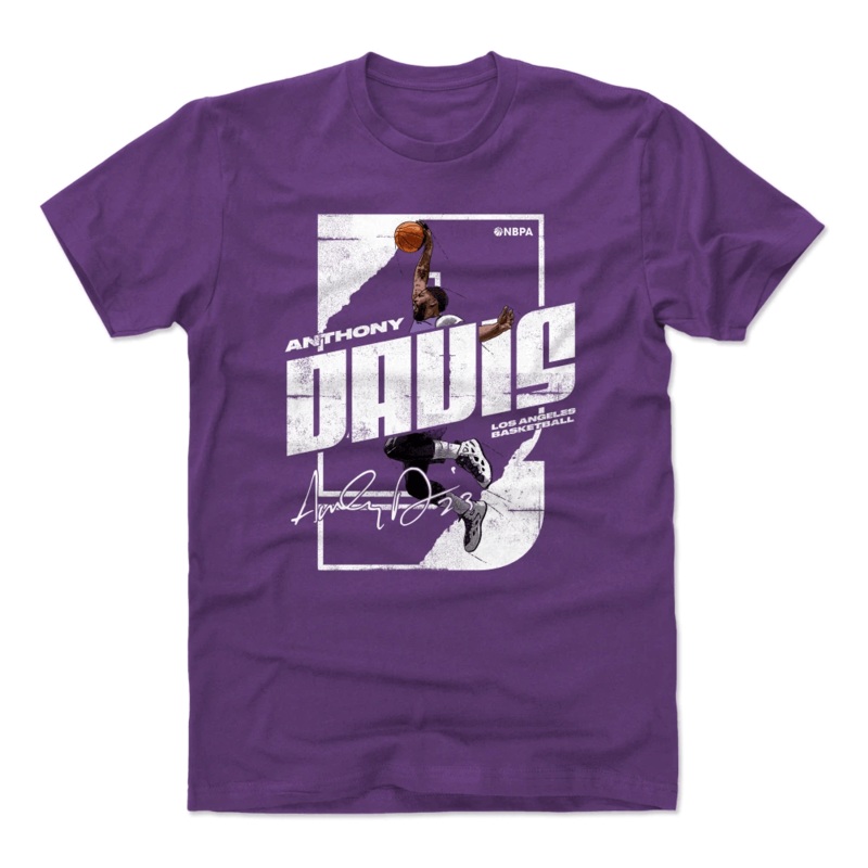 Anthony Davis Los Angeles Lakers 500 Level NBA Stretch T-Shirt – Purple