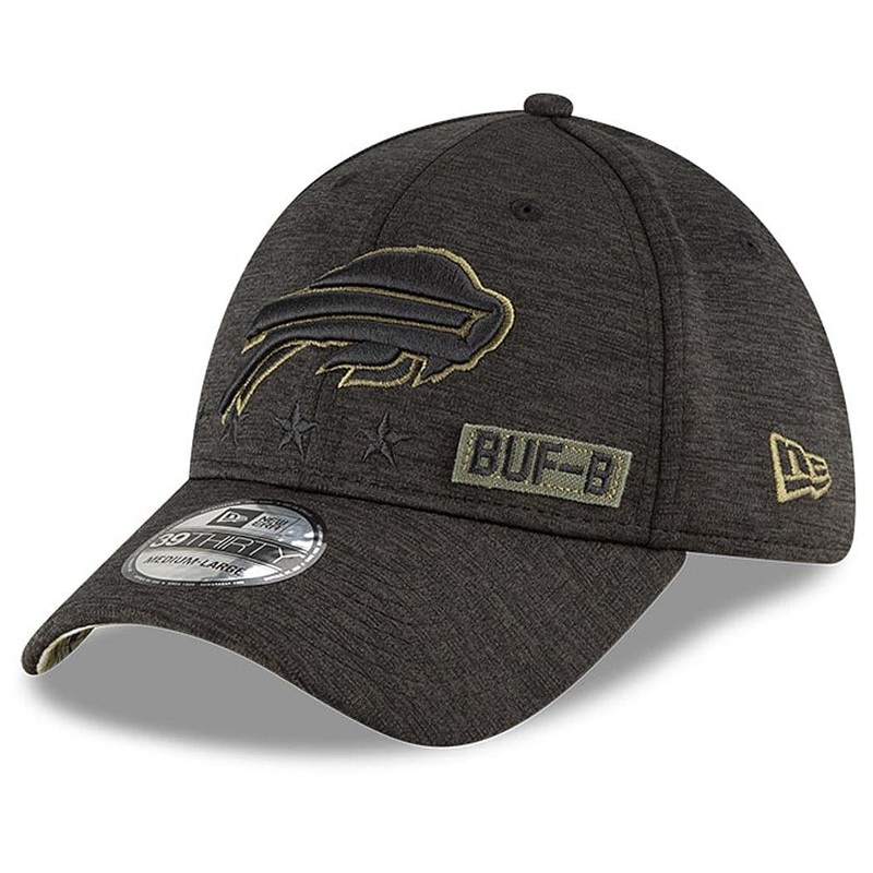 Buffalo Bills New Era NFL 2020 Salute To Service 39THIRTY Flex Fit Curve Hat – Black
