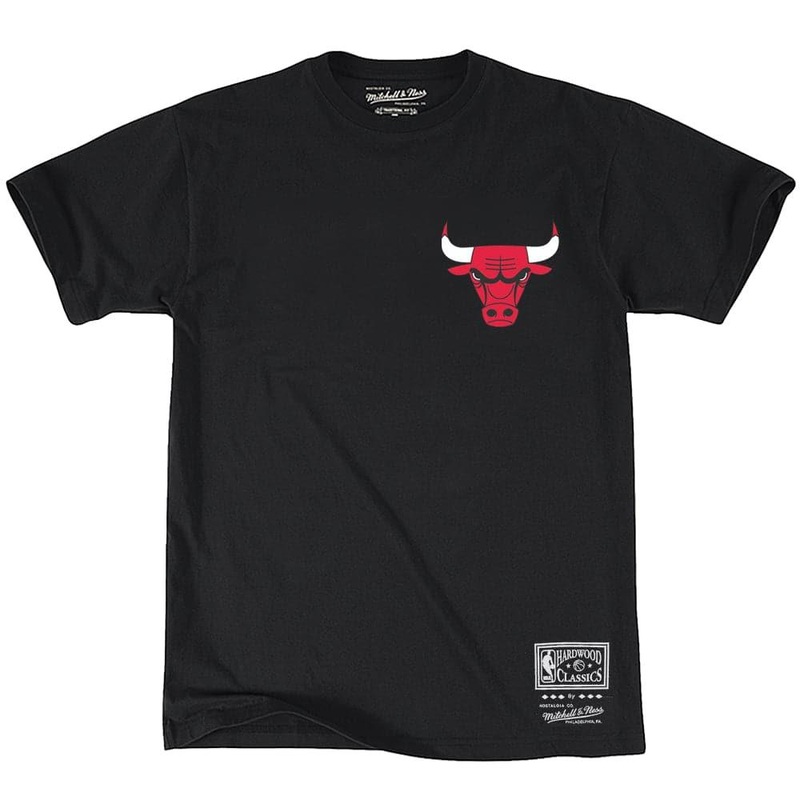 Chicago Bulls Mitchell & Ness NBA HWC Retro Repeat T-Shirt – Black