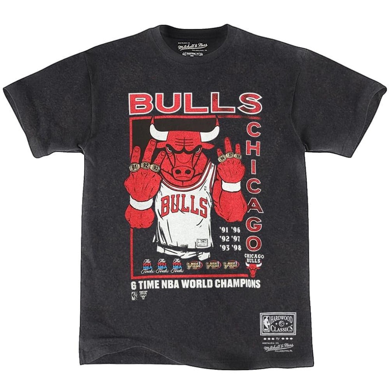Chicago Bulls Mitchell & Ness NBA Vintage Rings T-Shirt – Vintage Black
