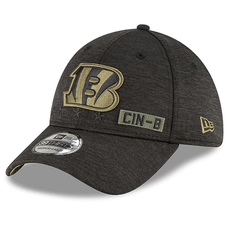 Cincinnati Bengals New Era NFL 2020 Sideline 39THIRTY Flex Fit Curve Hat – Black