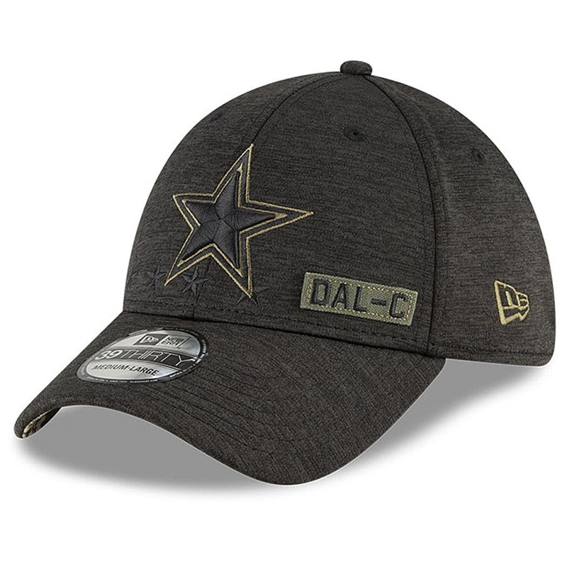 Dallas Cowboys New Era NFL 2020 Sideline 39THIRTY Flex Fit Curve Hat – Black