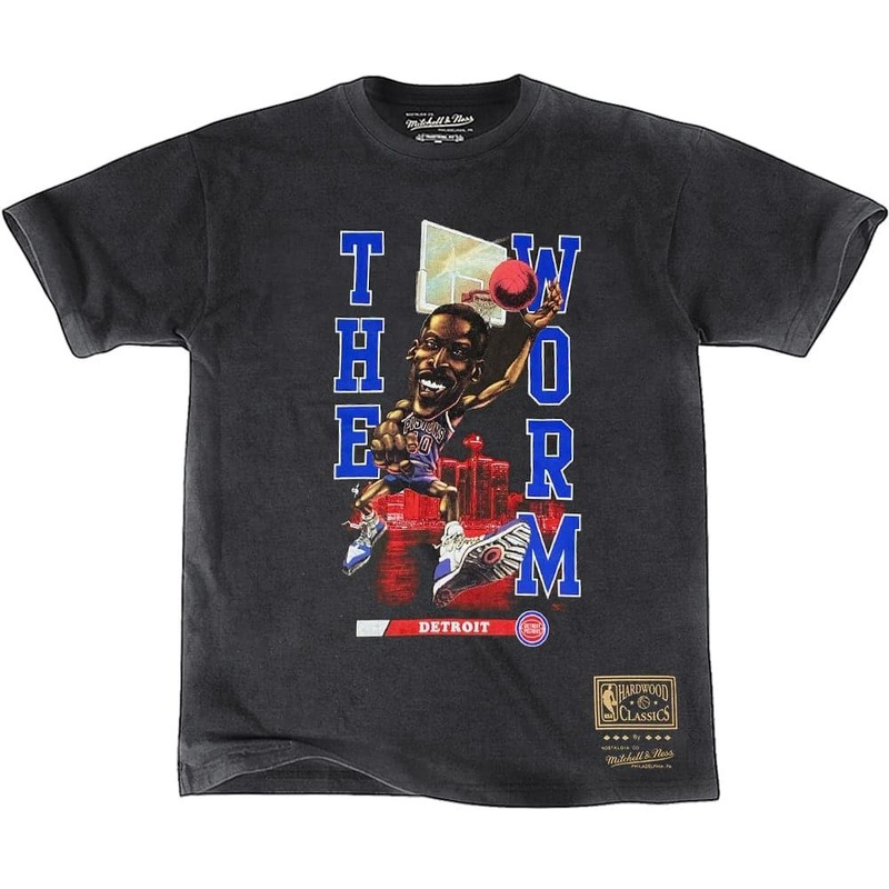 Dennis Rodman Detroit Pistons Mitchell & Ness NBA Cartoon Series Vintage T-Shirt – Black