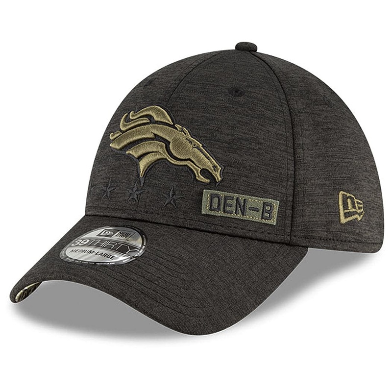 Denver Broncos New Era NFL 2020 Sideline 39THIRTY Flex Fit Curve Hat – Black
