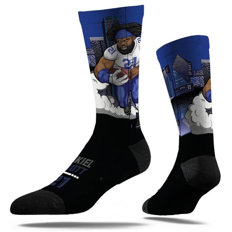 Ezekiel Elliott Dallas Cowboys Strideline NFL Superhero Classic Crew Socks – Black