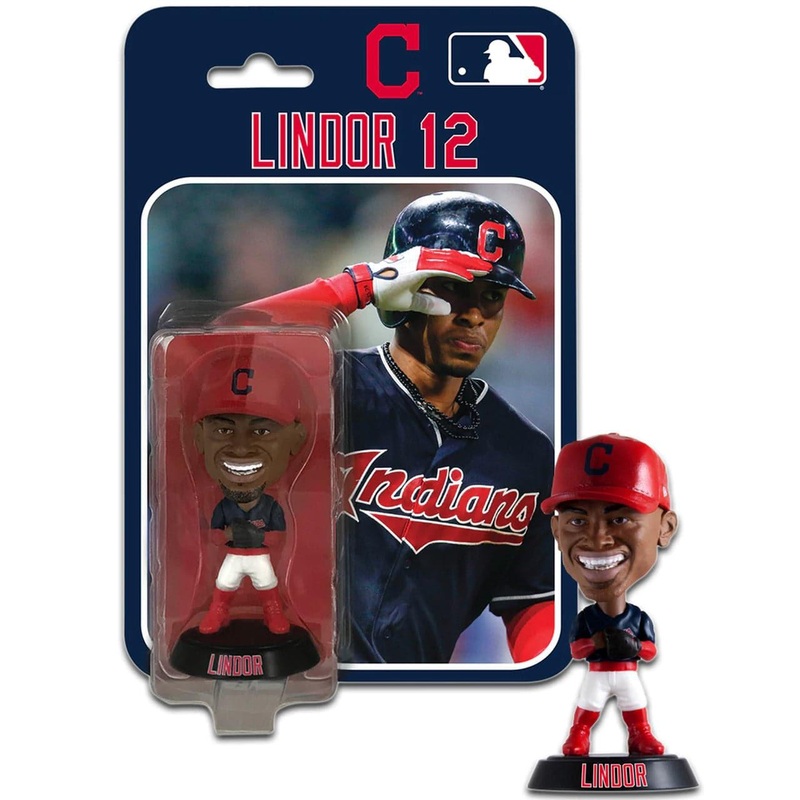 Francisco Lindor Cleveland Indians Imports Dragon MLB 4″ Bobblehead Figure