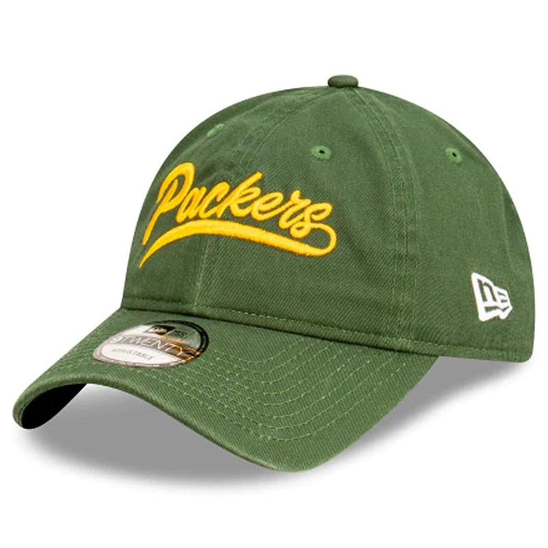 Green Bay Packers New Era NFL Tail Sweep 9TWENTY Curve Hat – Green