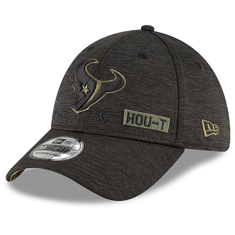 Houston Texans New Era NFL 2020 Sideline 39THIRTY Flex Fit Curve Hat – Black