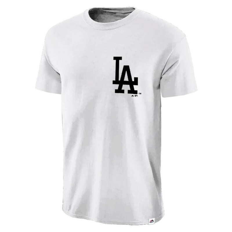 Los Angeles Dodgers Majestic MLB Jeaner T-Shirt – White