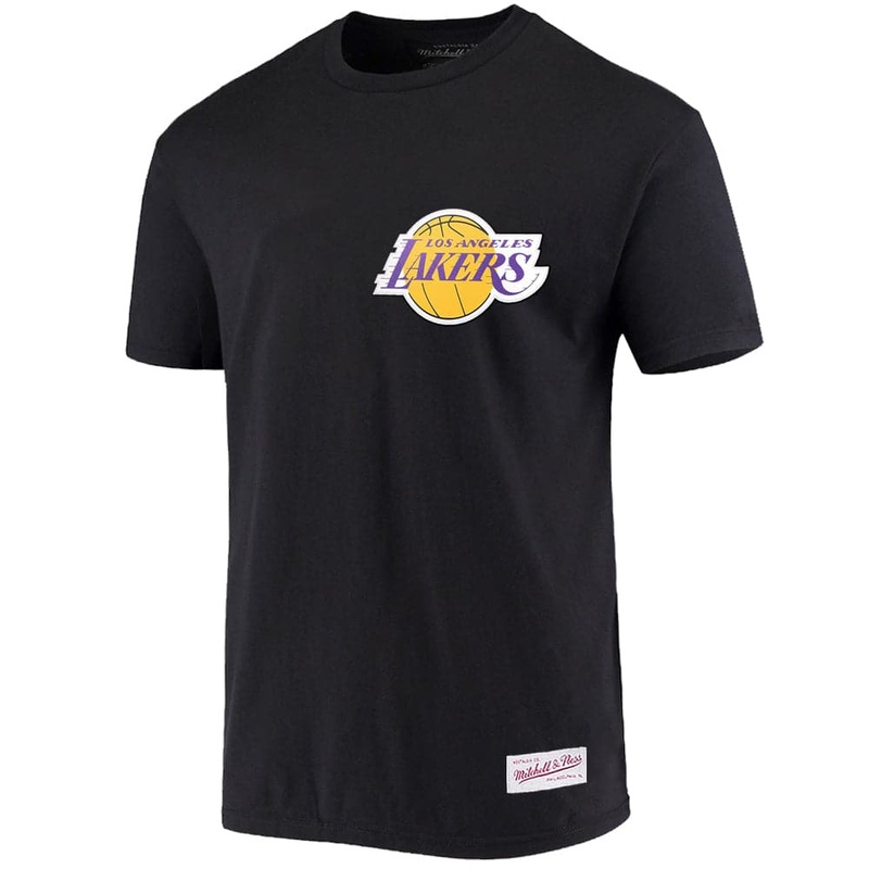 Los Angeles Lakers Mitchell & Ness NBA HWC Retro Repeat T-Shirt – Black