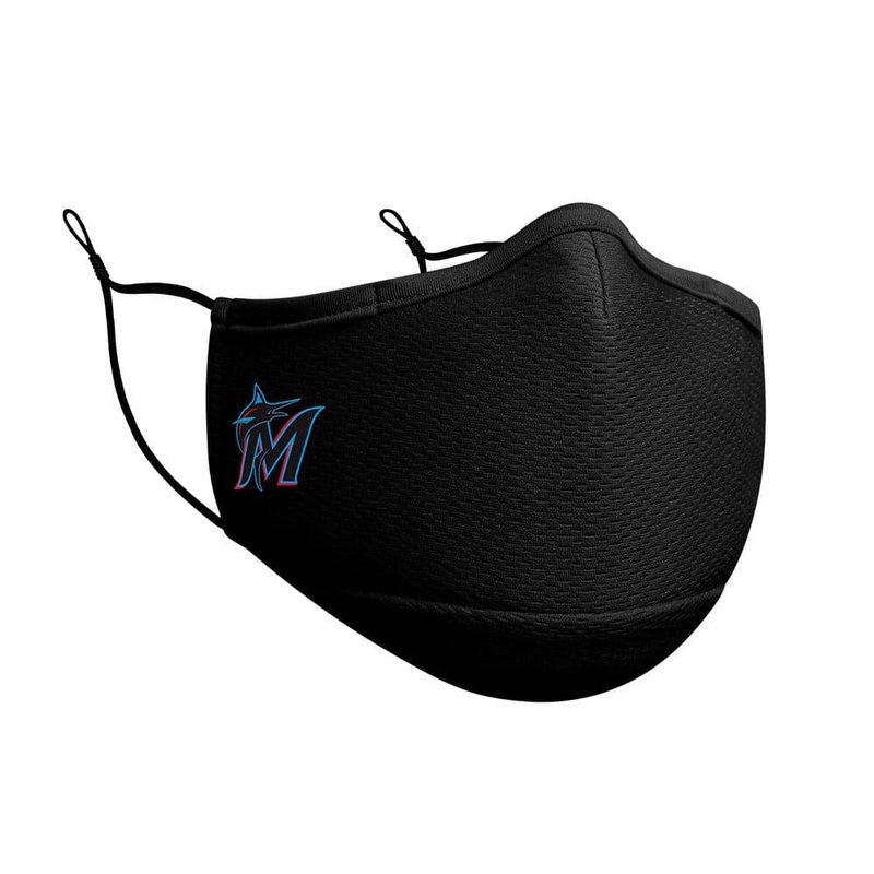 Miami Marlins New Era MLB On-Field Team Logo Face Mask – Black