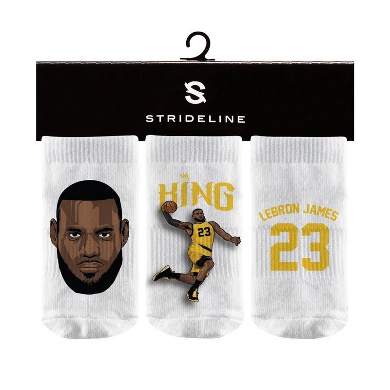 Newborns LeBron James Los Angeles Lakers Strideline NBA 3 Pack Socks – White